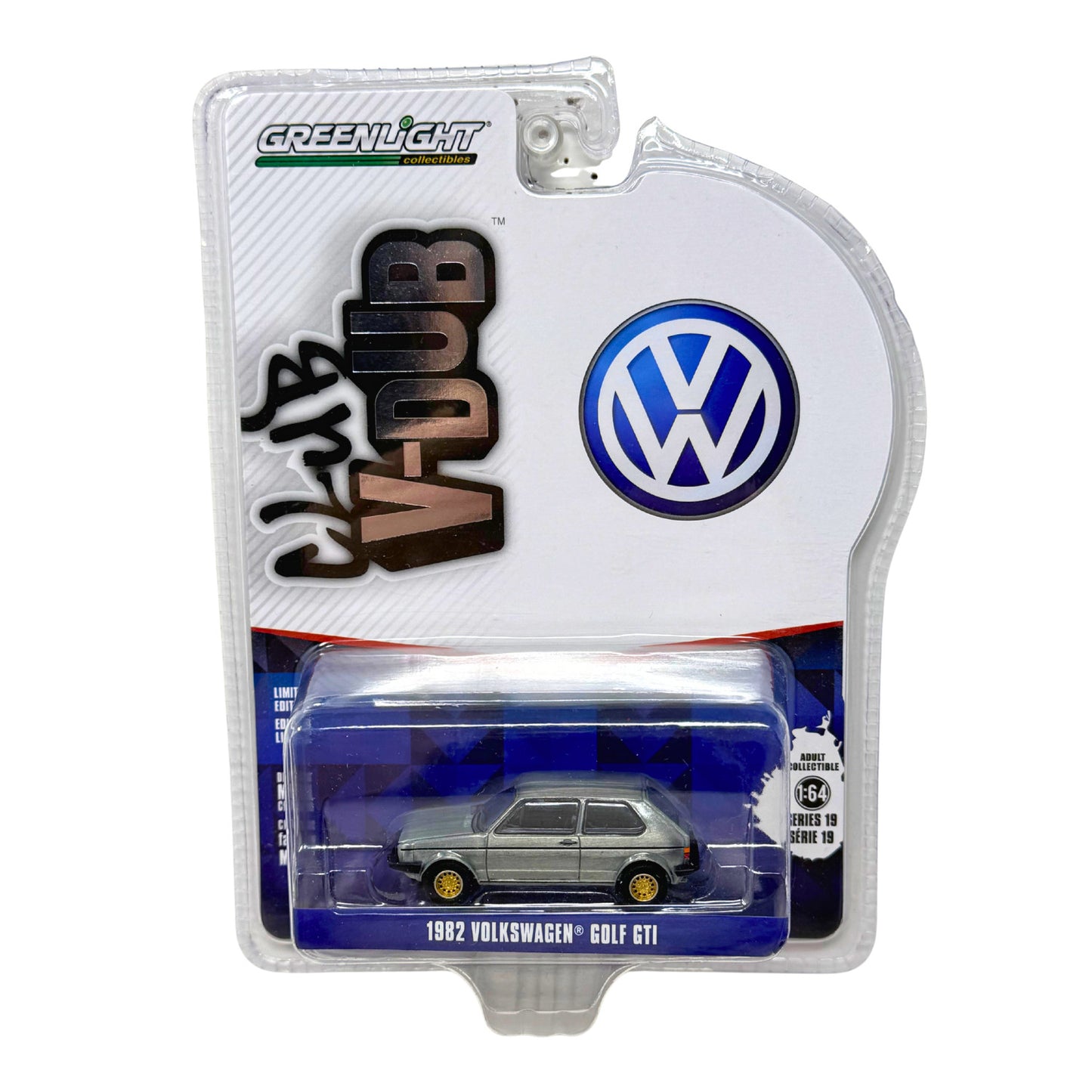 Greenlight Club V-Dub 1982 Volkswagen Golf GTI RAW CHASE 1:64 Diecast
