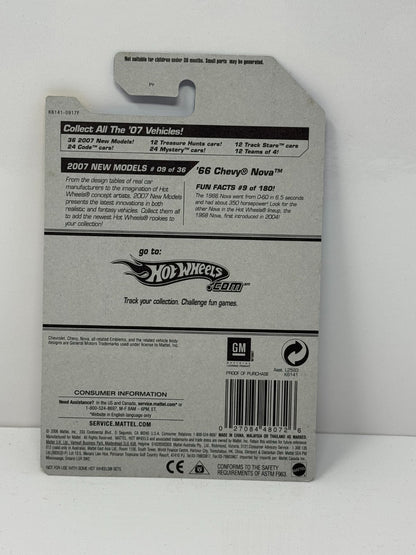 Hot Wheels 2007 New Models 1966 Chevy Nova 1:64 Diecast Factory Sealed