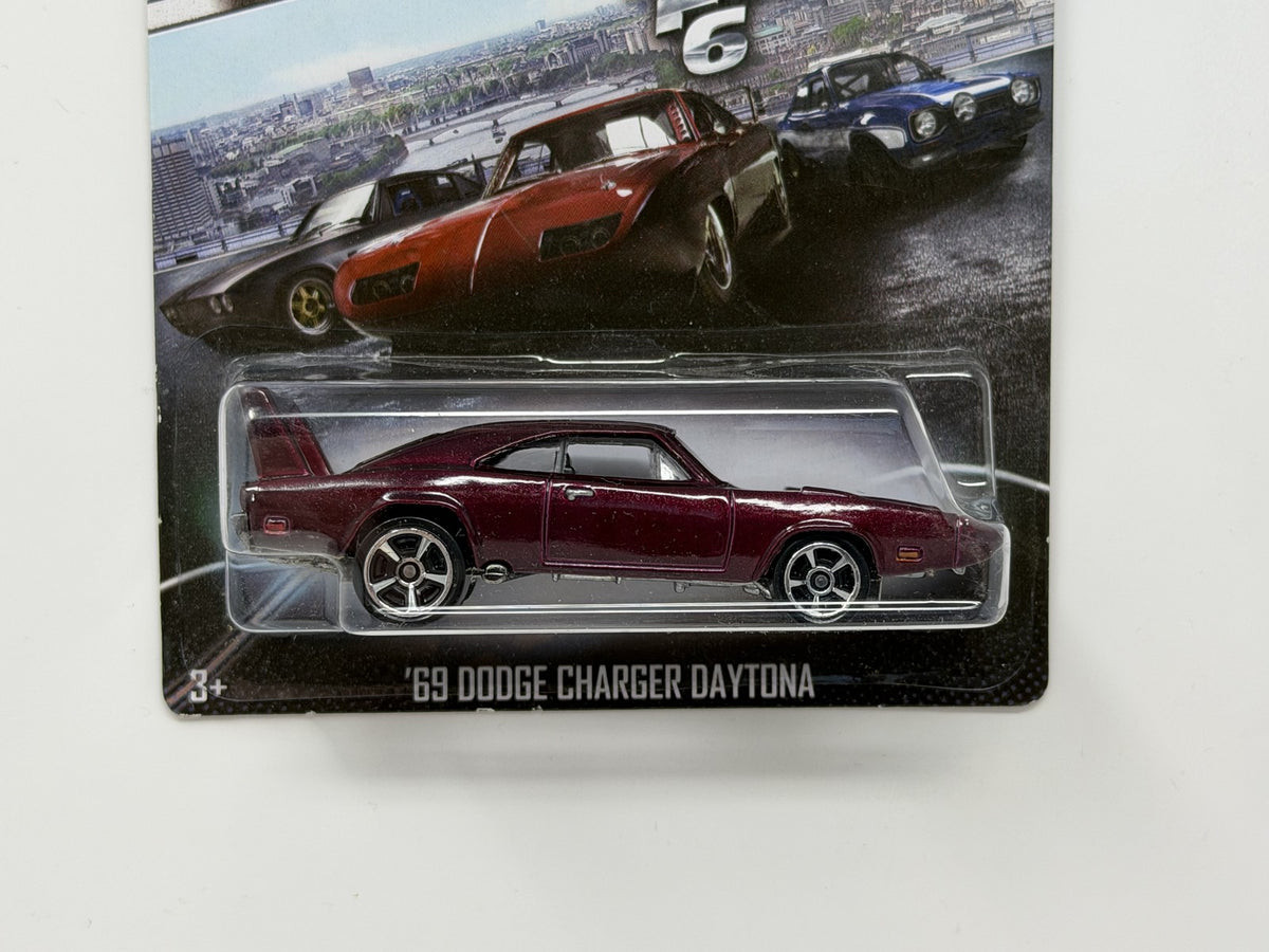Hot Wheels Fast & Furious 6 1969 Dodge Charger Daytona 1:64 Diecast Burgundy