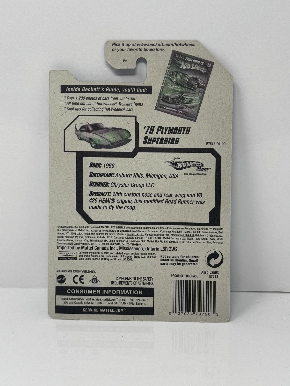 Hot Wheels Muscle Mania 1970 Plymouth Superbird 1:64 Diecast Factory Sealed