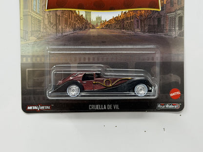 Hot Wheels Premium Disney 101 Dalmatians Cruella De Vil 1:64 Diecast Real Riders