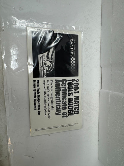 Milestone Whit Bazemore NHRA Matco Tools Iron Eagle Dodge Funny Car 1:16 Scale