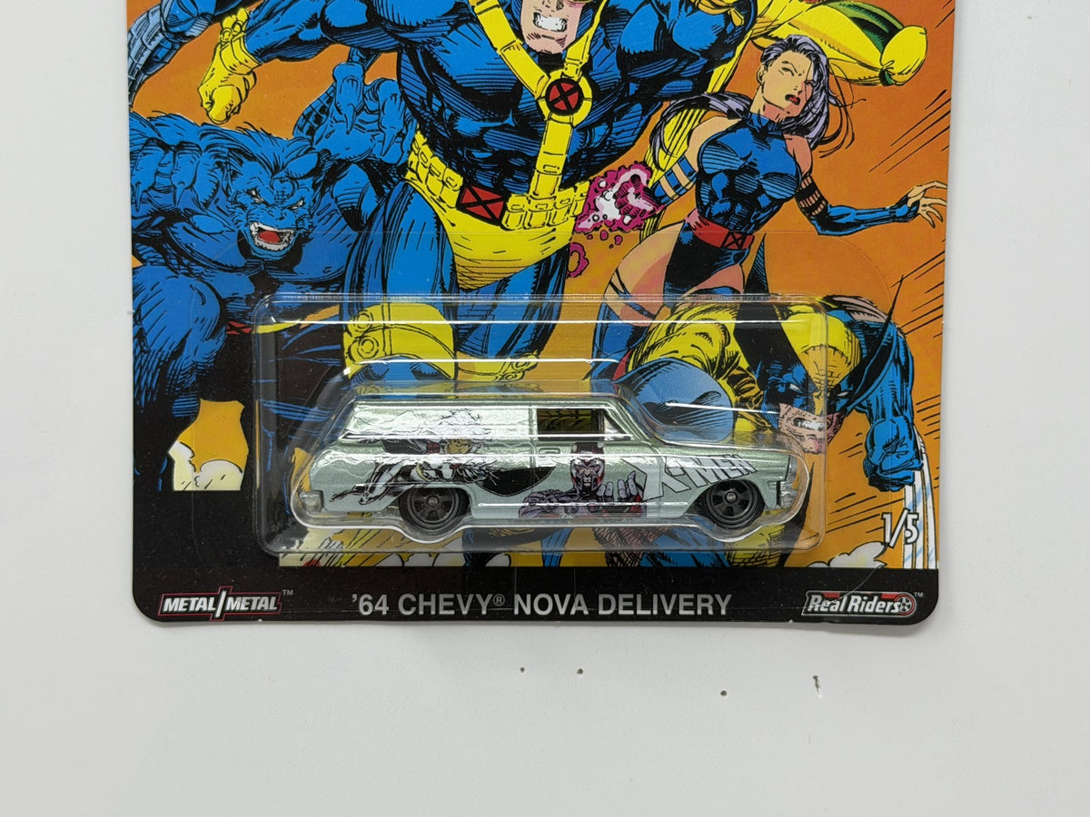 Hot Wheels Premium Marvel X-Men 1964 Chevy Nova Delivery 1:64 Real Riders