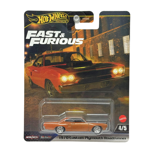 Hot Wheels Premium Fast & Furious 1970 Custom Plymouth Roadrunner 1:64 Diecast