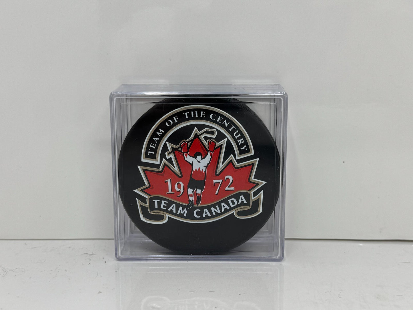 John Ferguson Coach Team Canada 1972 Summit Series Commemorative Hockey Puck