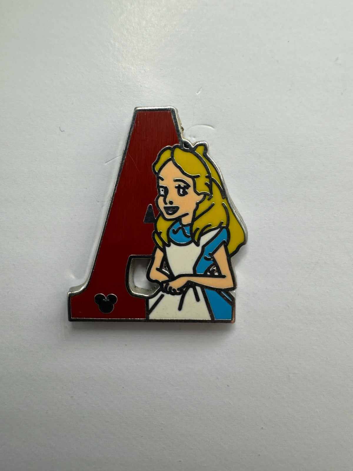 DLR Disney "A" for Alice Alphabet Hidden Mickey Trading Pin DC1S14