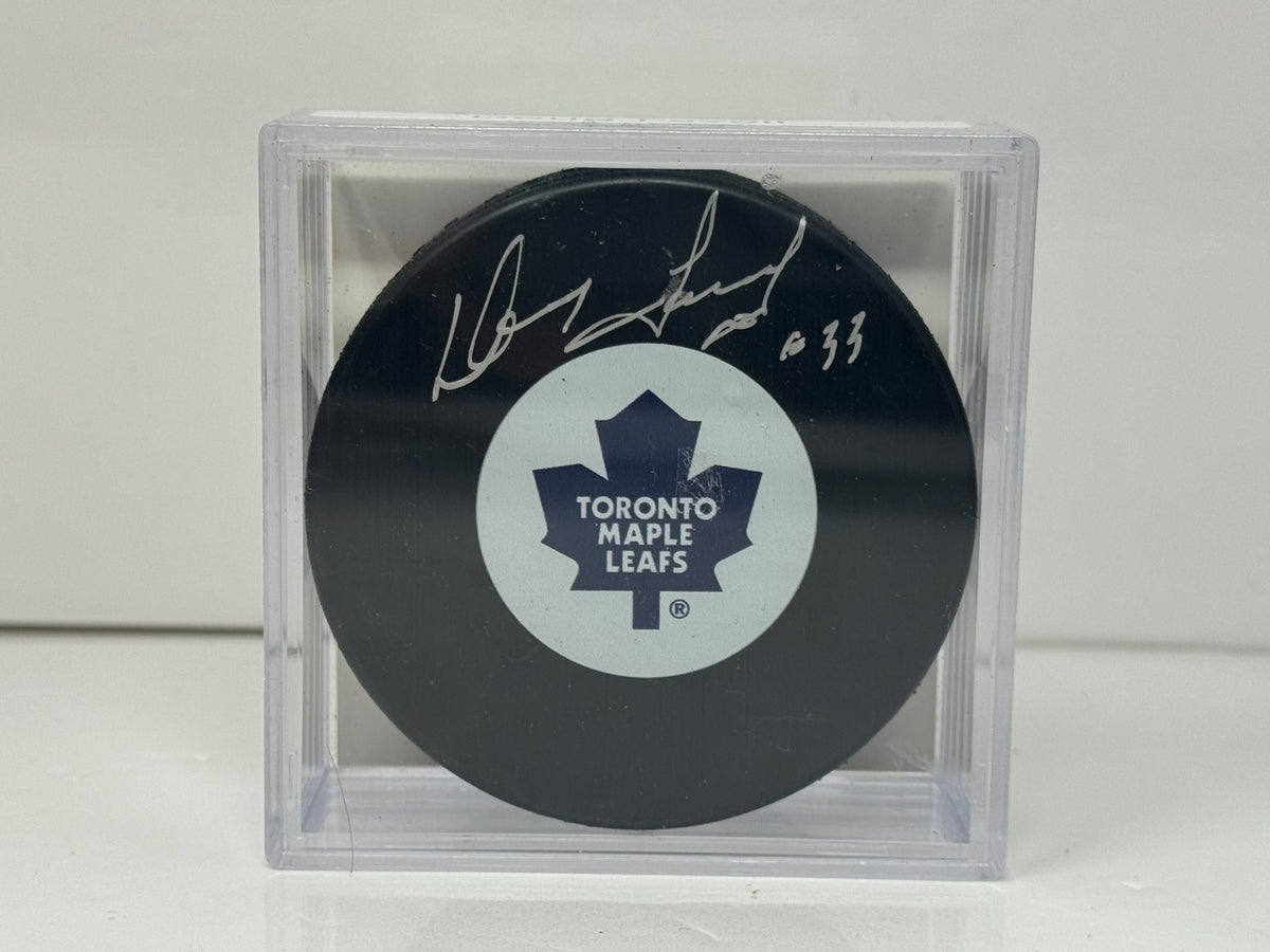 Doug Favell Toronto Maple Leafs Signed NHL Autograph Puck Silver Auto