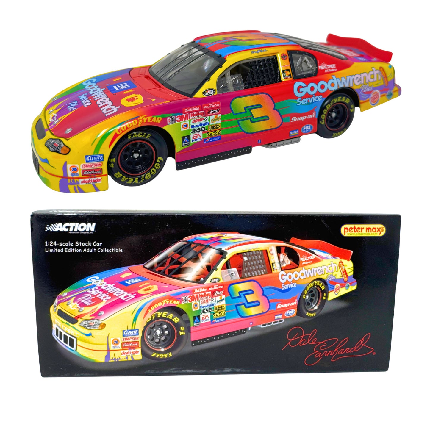 Action Nascar #3 Dale Earnhardt GM Goodwrench Peter Max Monte Carlo 1:24 Diecast