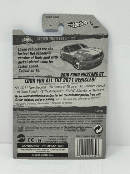 Hot Wheels Faster Than Ever 2010 Ford Mustang GT 1:64 Diecast Factory Sealed