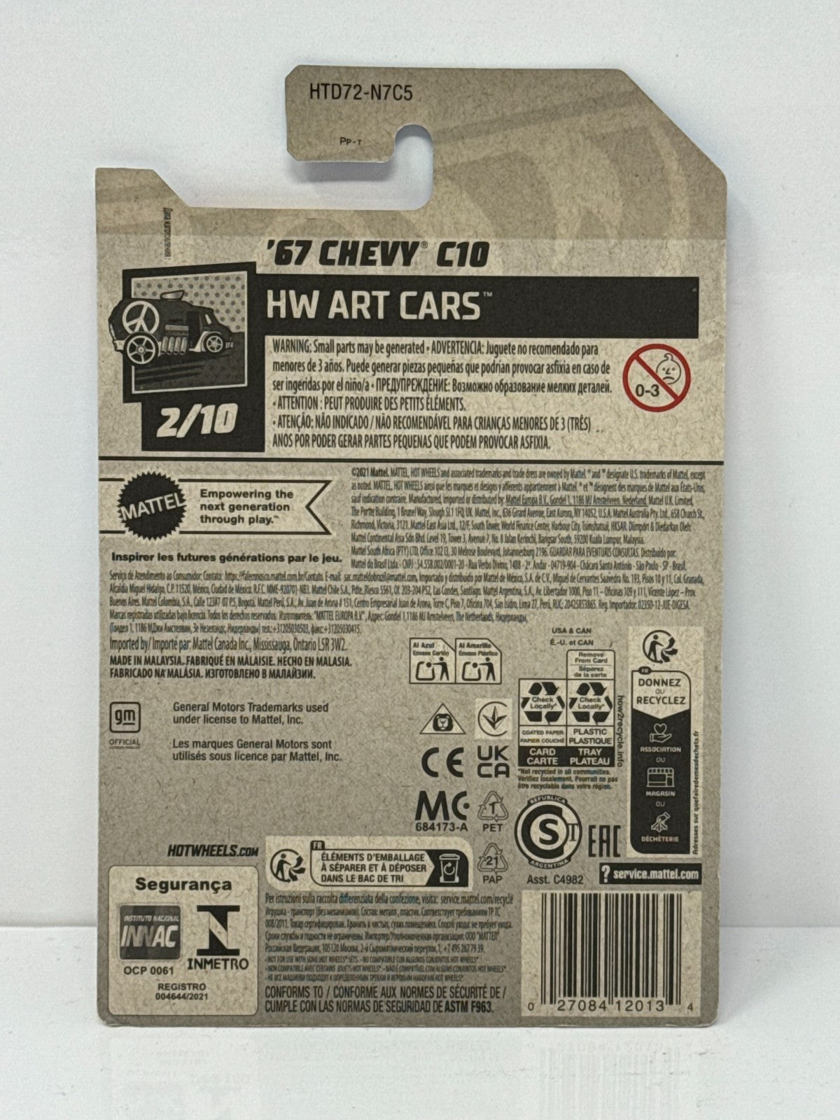 Hot Wheels HW Art Cars 1967 Chevy C10 1:64 Diecast