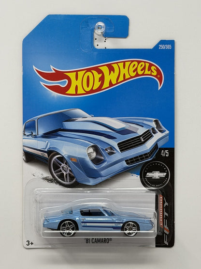 Hot Wheels Camaro Fifty 1981 Chevrolet Camaro 1:64 Diecast Light Blue