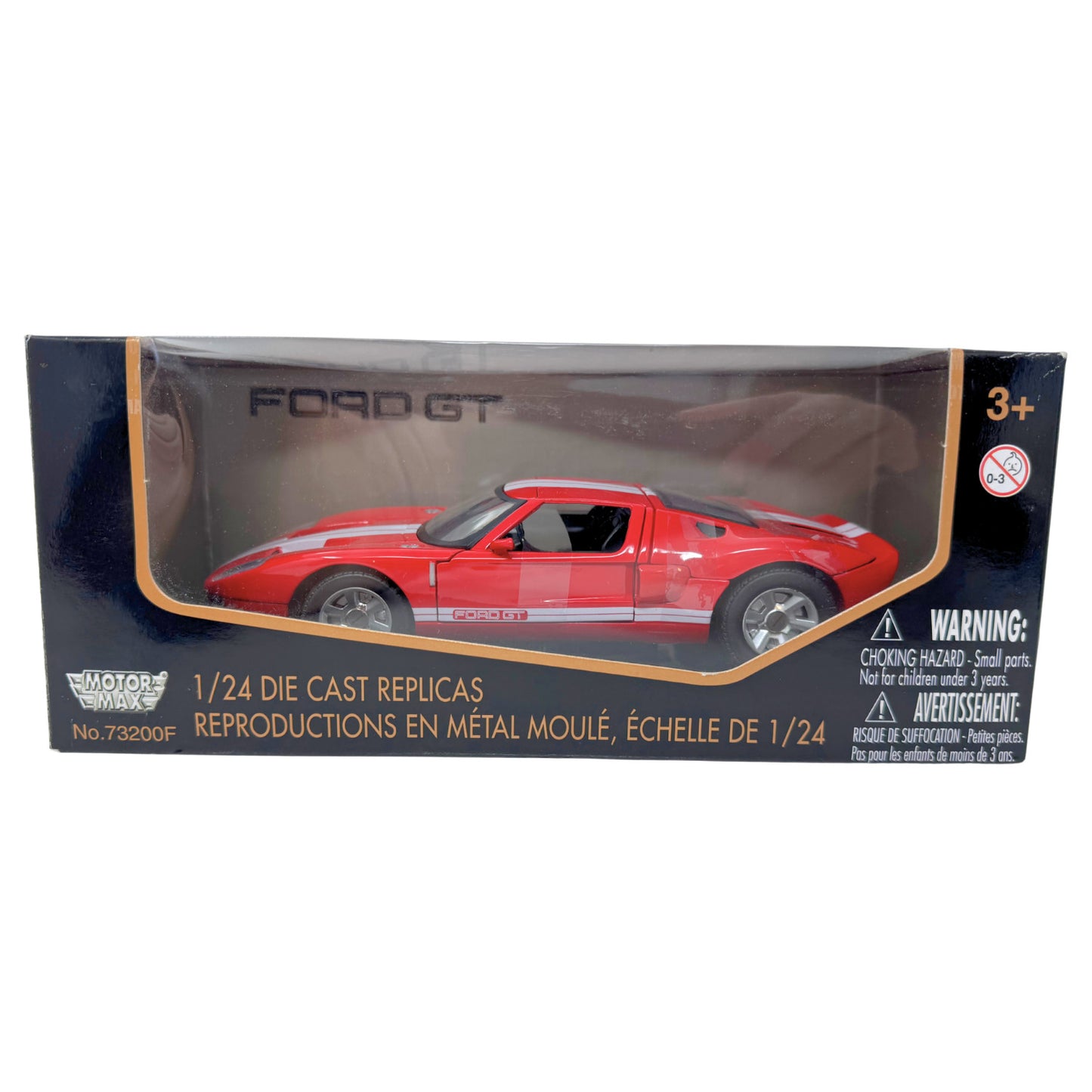Motormax Ford GT 1:24 Diecast Red with White Stripes