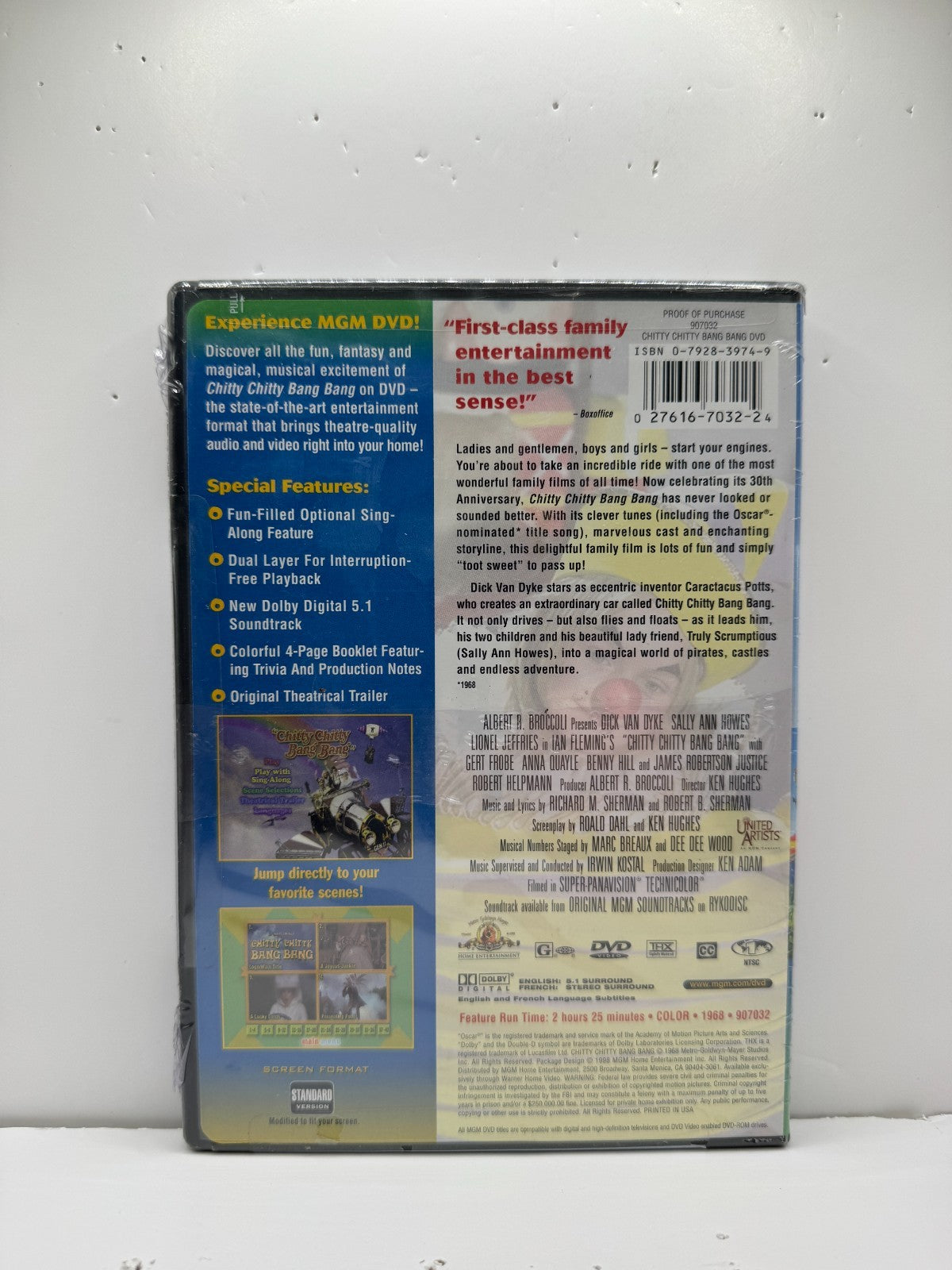 Chitty Chitty Bang Bang (DVD) Dick Van Dyke Family Musical Brand New & Sealed