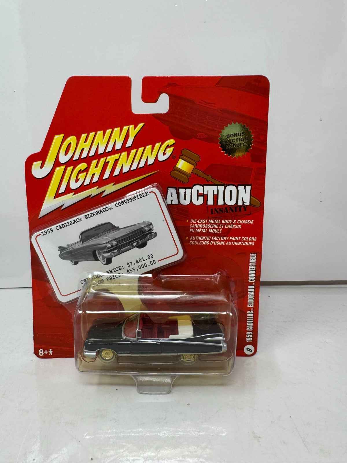 Johnny Lightning Auction Insanity 1959 Cadillac Eldorado 1:64 Diecast