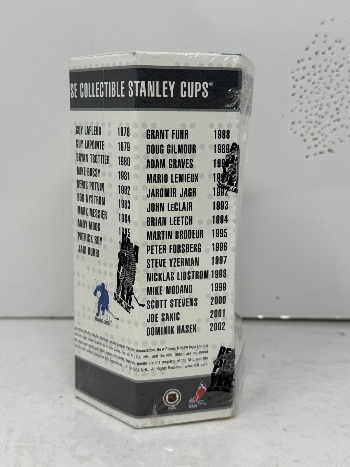 2002-03 ITG Memorabilia Stanley Cup Mini Trophy Johnny Bower Toronto Maple Leafs
