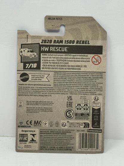 Hot Wheels Rescue 2020 Ram 1500 Rebel TREASURE HUNT 1:64 Diecast
