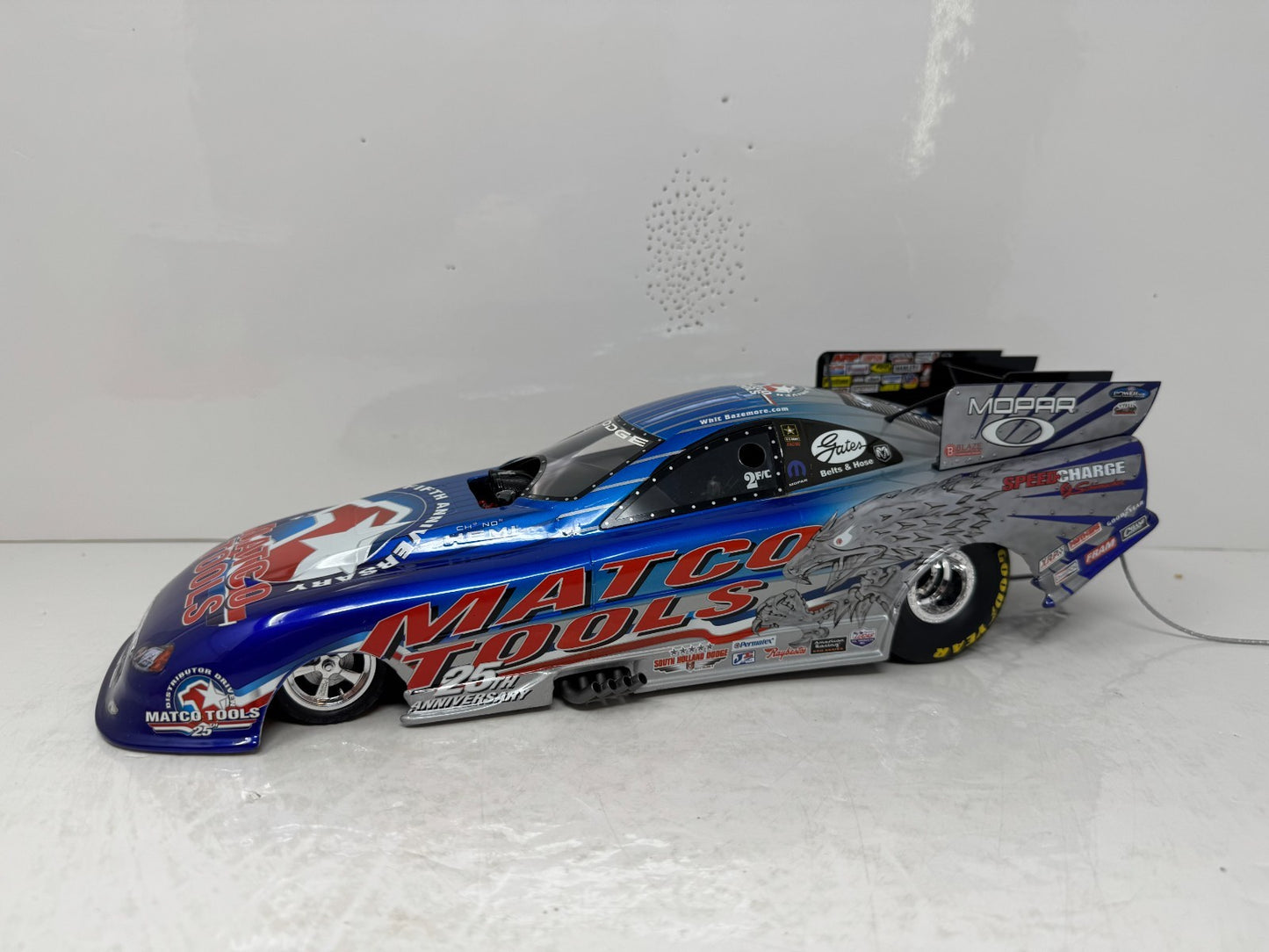 Milestone Whit Bazemore NHRA Matco Tools Iron Eagle Dodge Funny Car 1:16 Scale