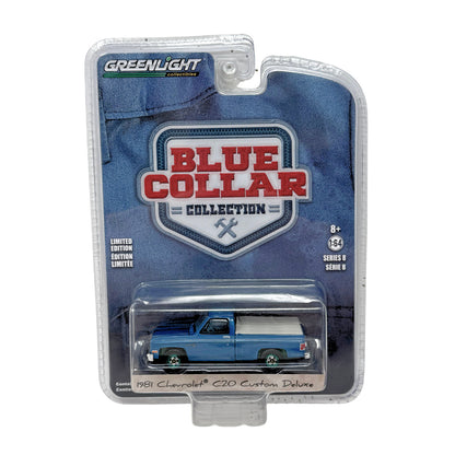 Greenlight Blue Collar 1981 Chevrolet C20 Custom Deluxe CHASE 1:64 Diecast