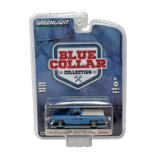 Greenlight Blue Collar 1981 Chevrolet C20 Custom Deluxe CHASE 1:64 Diecast