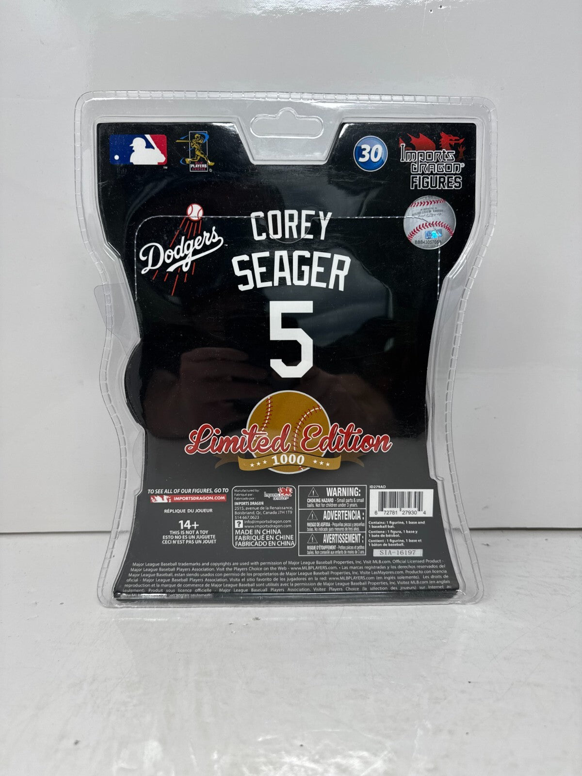 Imports Dragon MLB Corey Seager Los Angeles Dodgers Limited Edition /1000 Figure