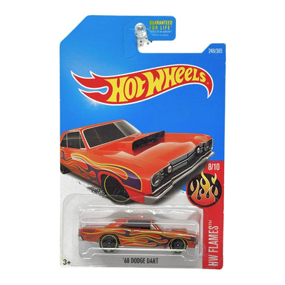 Hot Wheels Flames 1968 Dodge Dart 1:64 Diecast Orange