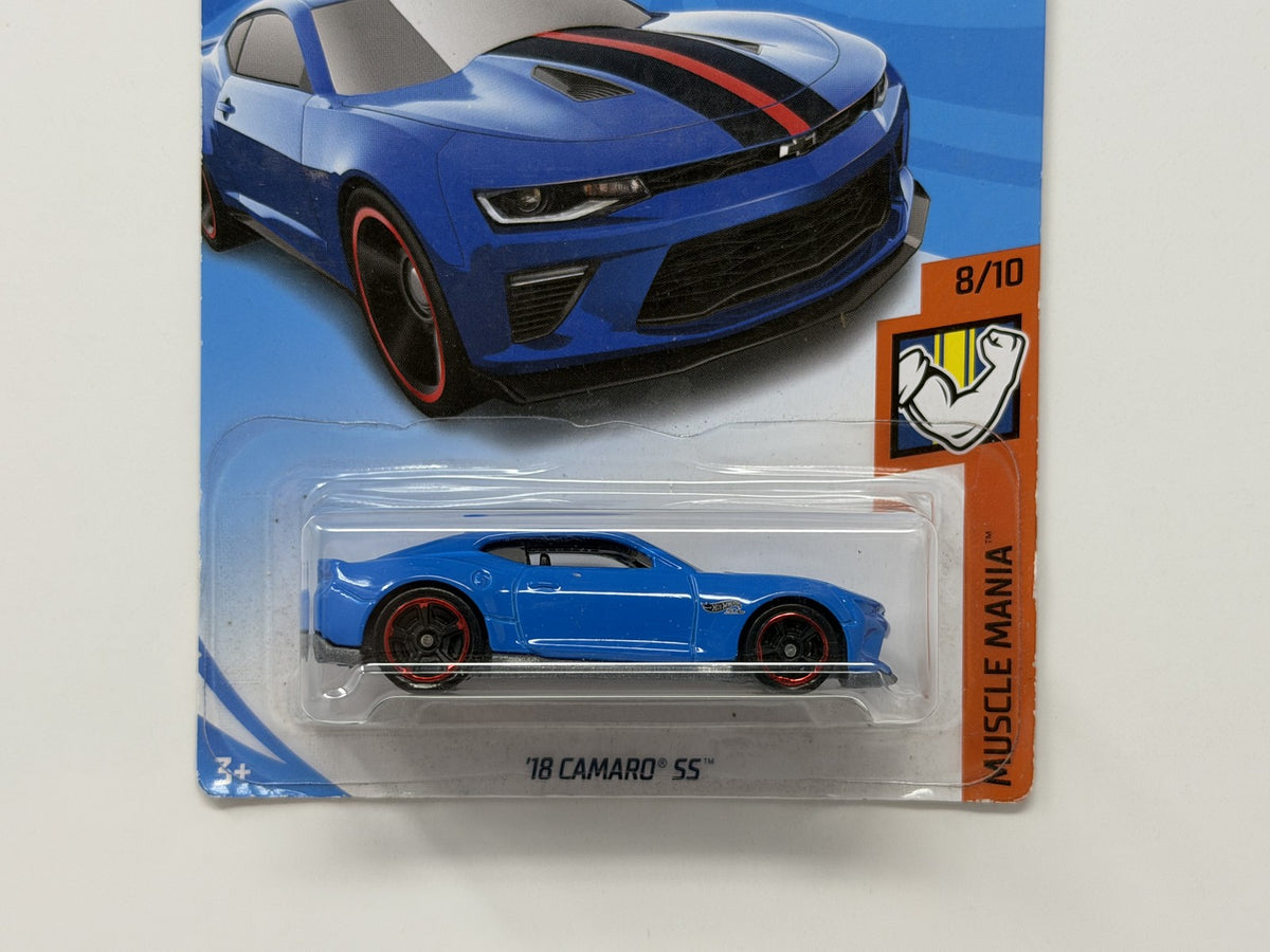 Hot Wheels Muscle Mania 2018 Chevrolet Camaro SS 1:64 Diecast Blue