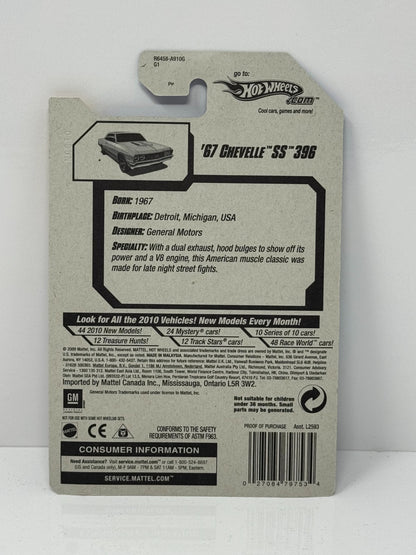Hot Wheels '10 New Models 1967 Chevy Chevelle SS 396 1:64 Diecast Factory Sealed