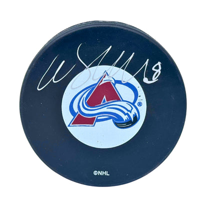 Wojtek Wolski Colorado Avalanche Signed NHL Autograph Puck Silver Auto