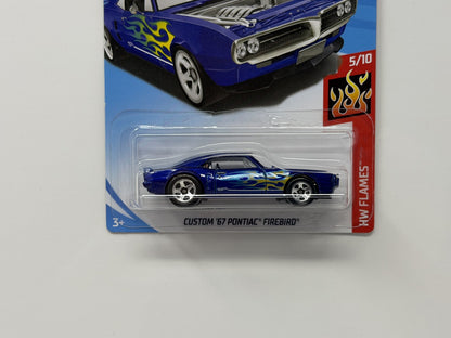Hot Wheels Flames 1967 Pontiac Firebird 1:64 Diecast Blue