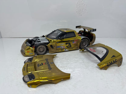 Action Racing #3 Dale Earnhardt GM 2001 Corvette C5R RACED VERSION 1:18 Diecast