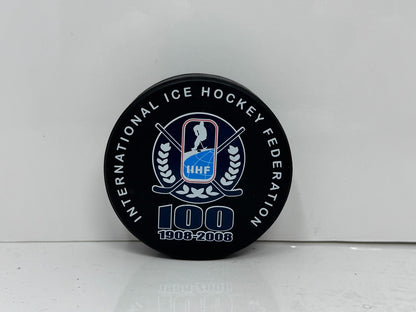 IIHF 100 Years Commemorative Hockey Puck – 1908–2008 Centennial
