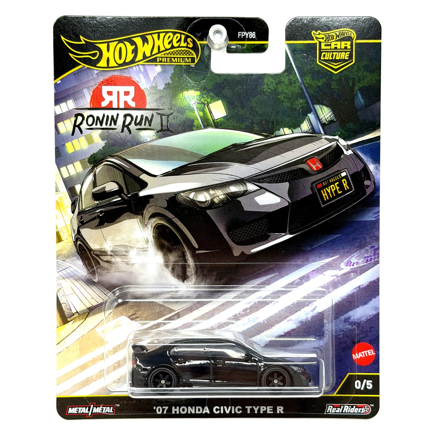 Hot Wheels Premium Ronin Run II 2007 Honda Civic Type R CHASE 0/5 1:64 Diecast