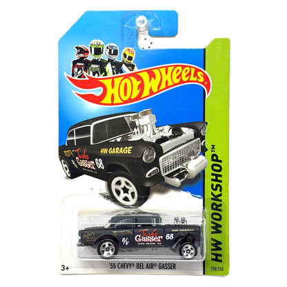 Hot Wheels HW Workshop 1955 Chevy Bel Air Gasser Black 1:64 Diecast