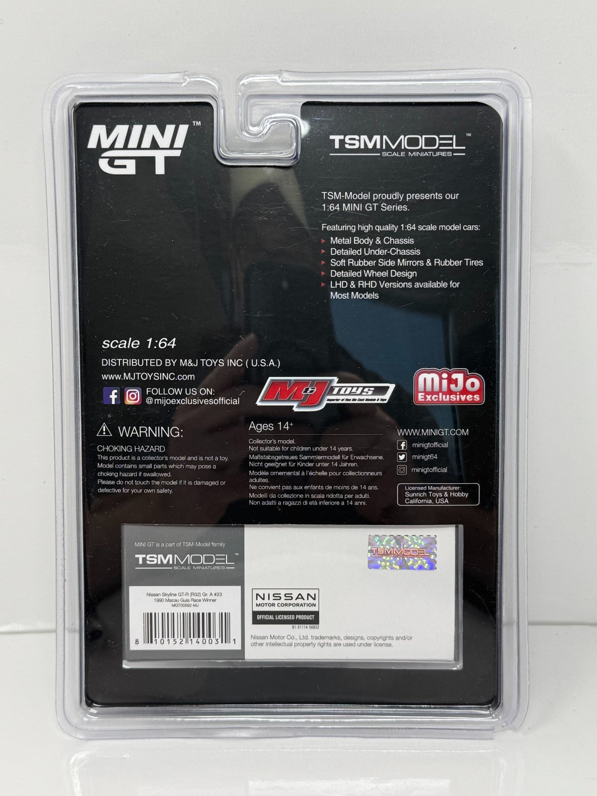 Mini GT MiJo Exclusives Nissan Skyline GT-R R32 #23 1:64 Diecast
