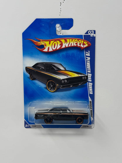 Hot Wheels Muscle Mania 1970 Plymouth Road Runner 1:64 Diecast Black
