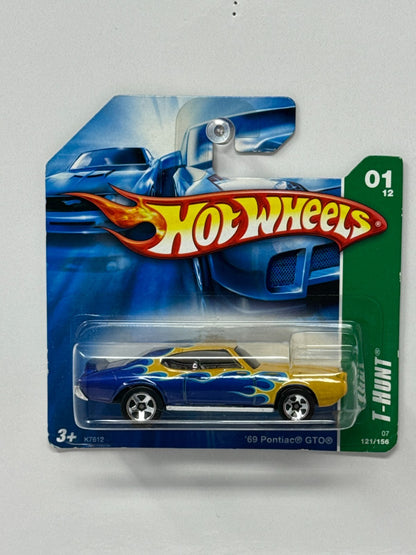 Hot Wheels Treasure Hunt T-Hunt 1969 Pontiac GTO 1:64 Diecast Short Card