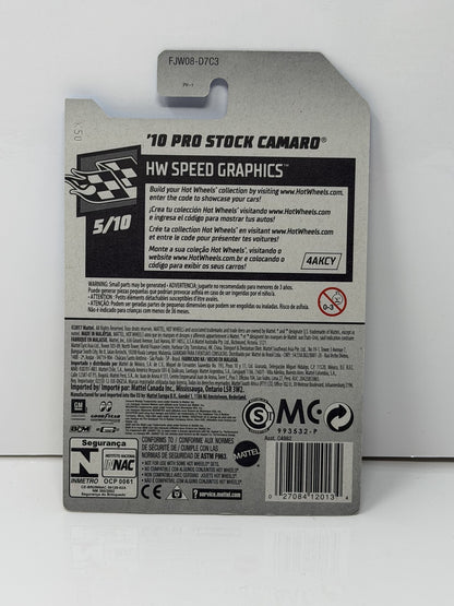 Hot Wheels Speed Graphics 2010 Chevy Pro Stock Camaro 1:64 Diecast Moon Eyes V4