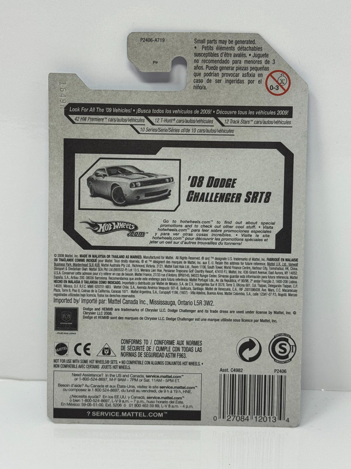 Hot Wheels Muscle Mania 2008 Dodge Challenger SRT8 1:64 Diecast Green