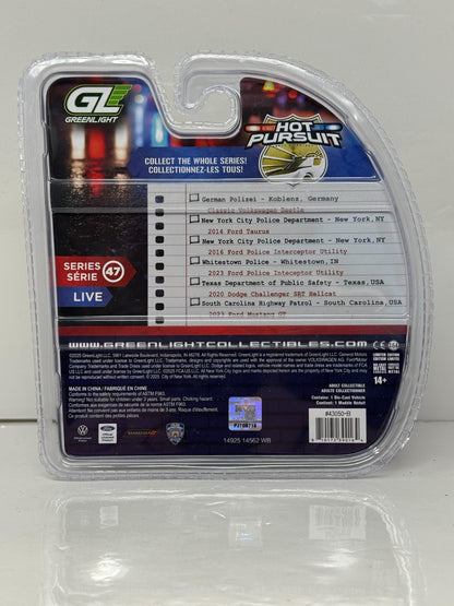 Greenlight Hot Pursuit 2014 Ford Taurus New York City Police Dept. 1:64 Diecast