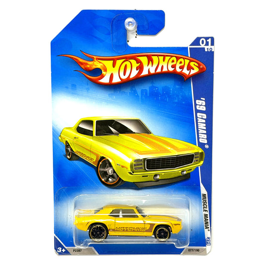 Hot Wheels Muscle Mania 1969 Chevrolet Camaro 1:64 Diecast Yellow