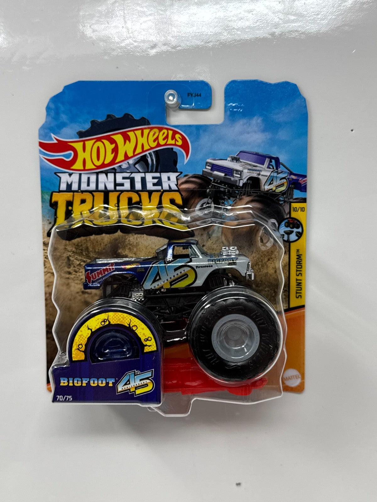 Hot Wheels Monster Trucks Bigfoot 45th Anniversary 1:64 Diecast Stunt Storm