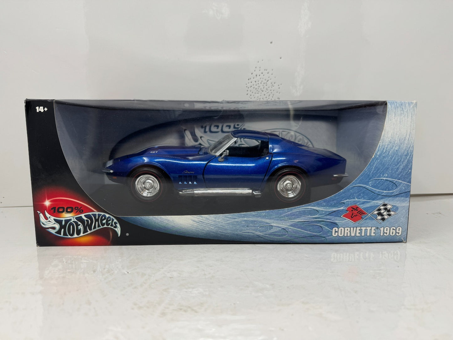 Hot Wheels 100% Series 1969 Chevrolet Corvette 1:18 Diecast