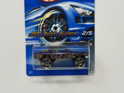 Hot Wheels Hi-Rakers 1971 Buick Riviera 1:64 Diecast Purple V1