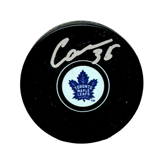 Ilya Samsonov Toronto Maple Leafs Signed NHL Autograph Puck Silver Auto