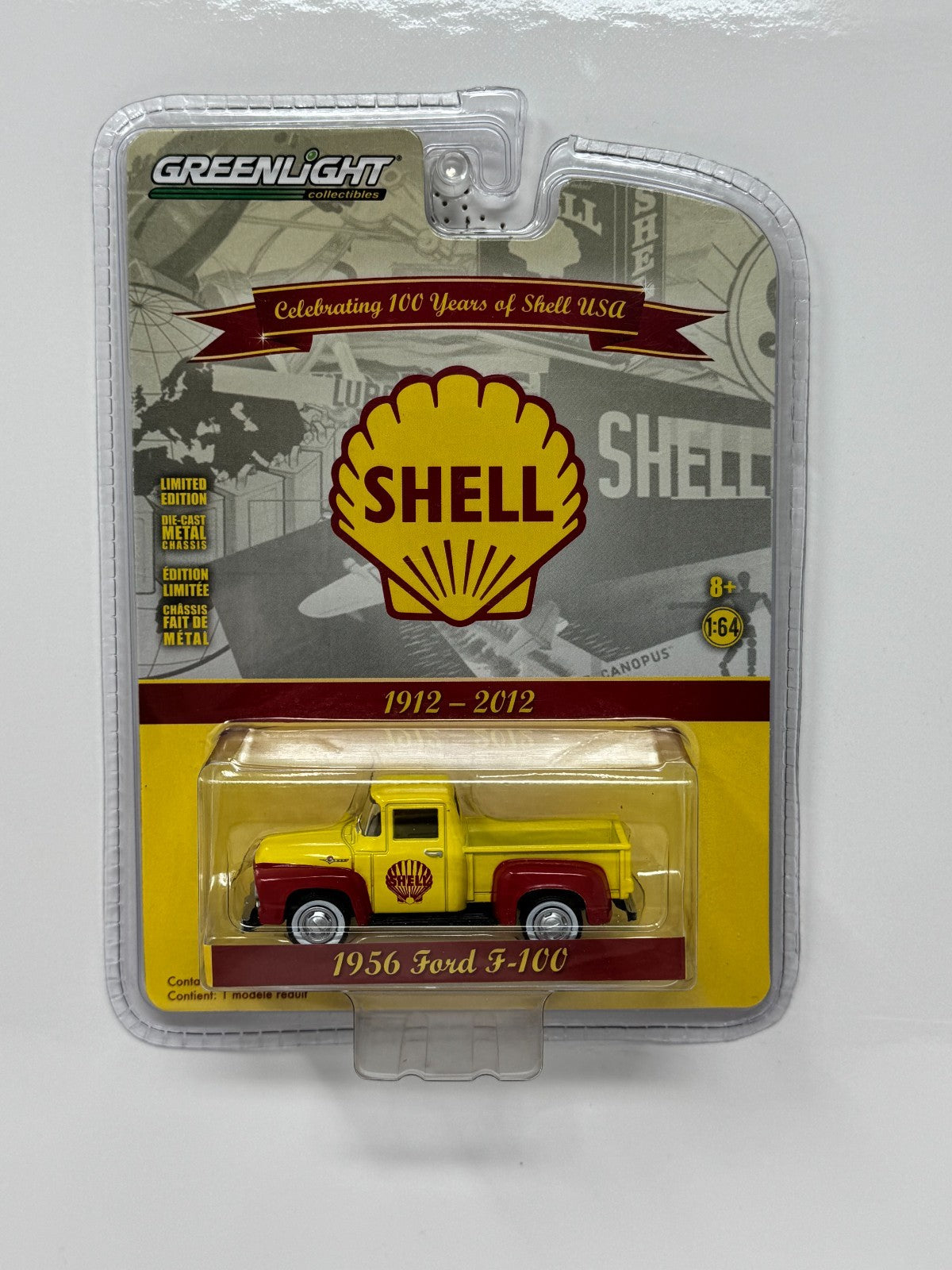 Greenlight Shell 100 Years 1956 Ford F-100 Pickup 1:64 Diecast