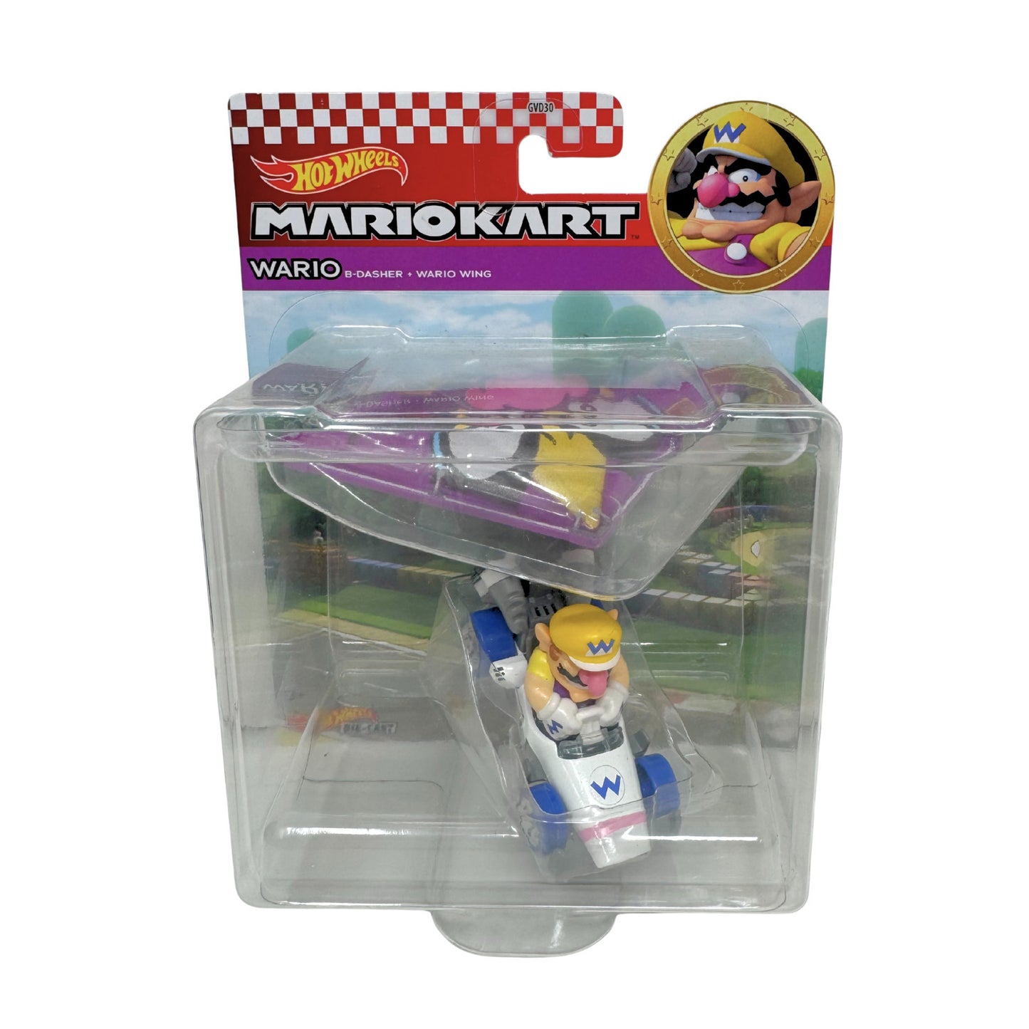 Hot Wheels Mario Kart Wario B-Dasher Wario Wing 1:64 Diecast