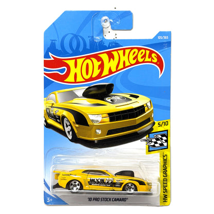 Hot Wheels Speed Graphics 2010 Chevy Pro Stock Camaro 1:64 Diecast Moon Eyes V4