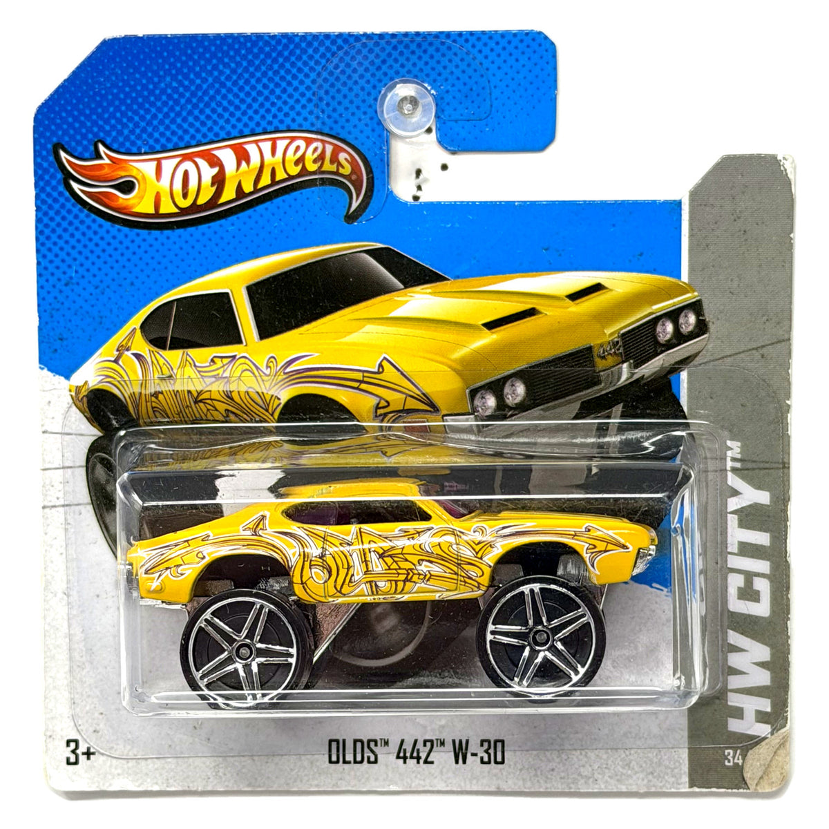 Hot Wheels HW City Olds 442 W-30 1:64 Diecast Yellow Short Card
