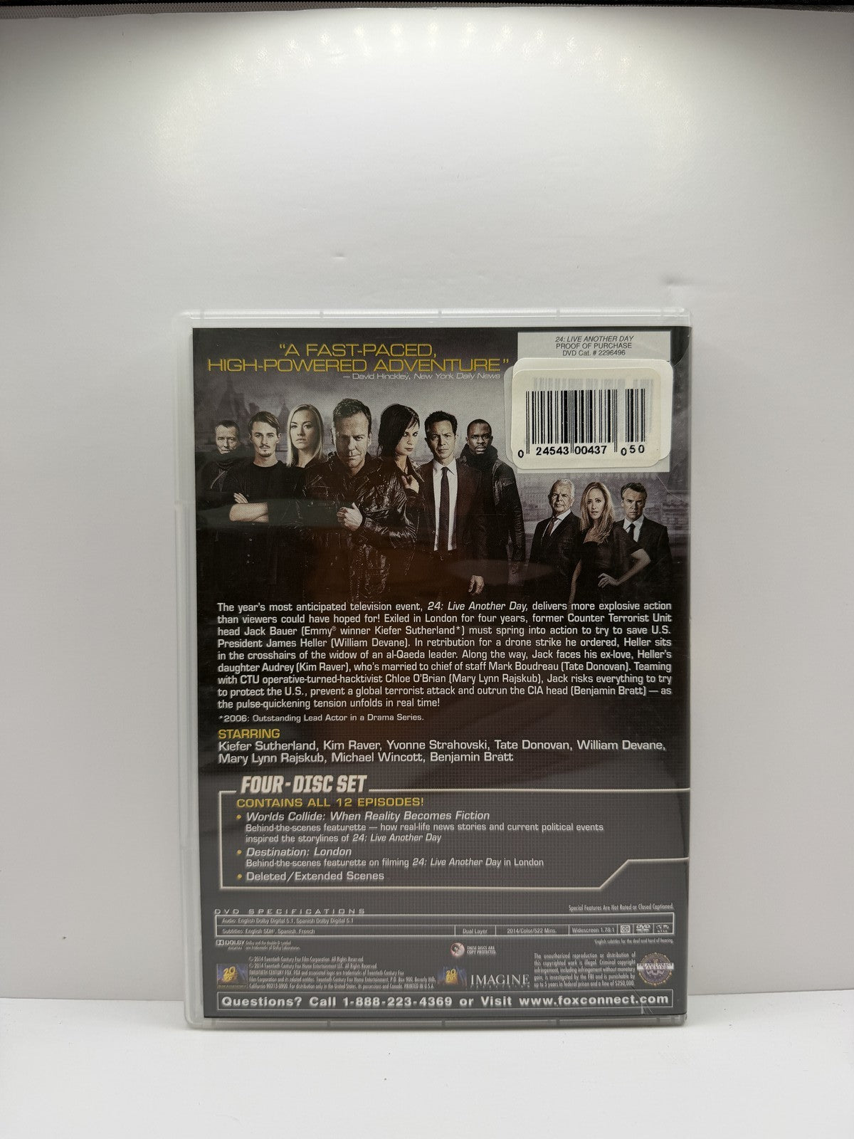 24 Live Another Day 4-Disc Set (DVD) Kiefer Sutherland Action