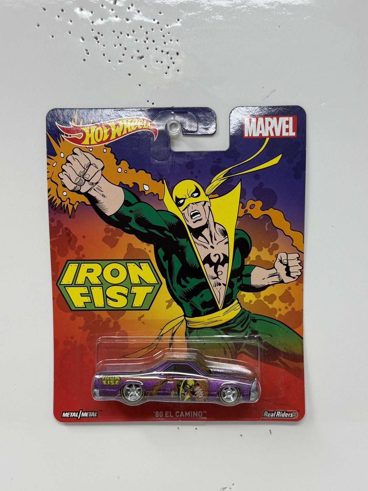 Hot Wheels Marvel Iron Fist 1980 Chevrolet El Camino 1:64 Real Riders